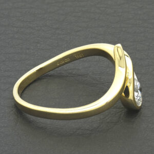 18ct Yellow Gold 0.35ct Diamond Twist Ring