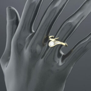 18ct Yellow Gold 0.35ct Diamond Twist Ring