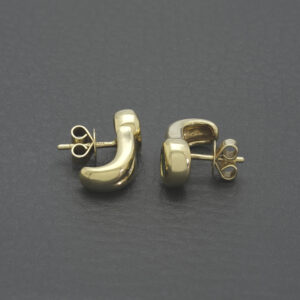 18ct Yellow Gold 0.09ct Diamond &#038; 0.40ct Emerald Stud Earrings