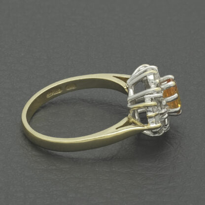 18ct Yellow Gold 0.50ct Diamond & 0.40ct Citrine Ring - Image 3