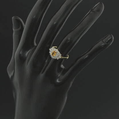 18ct Yellow Gold 0.50ct Diamond & 0.40ct Citrine Ring - Image 4
