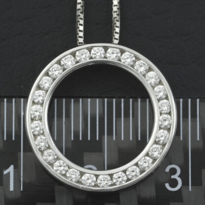 18ct White Gold 0.50ct Diamond Necklace 18" - Image 3