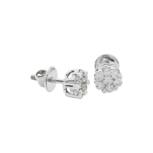 18ct White Gold 0.50ct Diamond Cluster Earrings