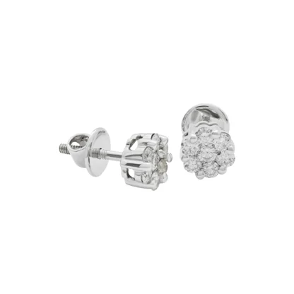 18ct White Gold 0.50ct Diamond Cluster Earrings