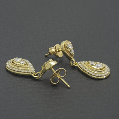 10ct Yellow Gold 0.48ct Diamond Cluster Earrings - Image 2