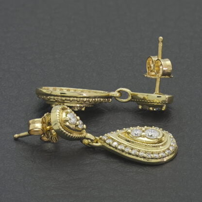 10ct Yellow Gold 0.48ct Diamond Cluster Earrings - Image 3