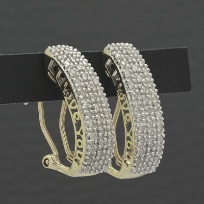 9ct Yellow Gold 0.38ct Diamond Dropper Earrings - Image 2