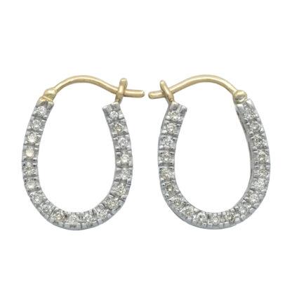 9ct Yellow Gold 0.50ct Diamond Hoop Earrings