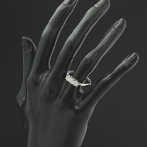 9ct White Gold 0.81ct Diamond 3 Stone Ring