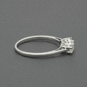 9ct White Gold 0.81ct Diamond 3 Stone Ring