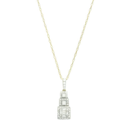 9ct Yellow Gold 0.50ct Diamond Necklace 18"