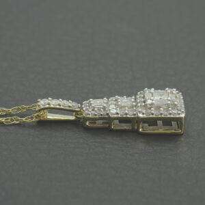 9ct Yellow Gold 0.50ct Diamond Necklace 18″