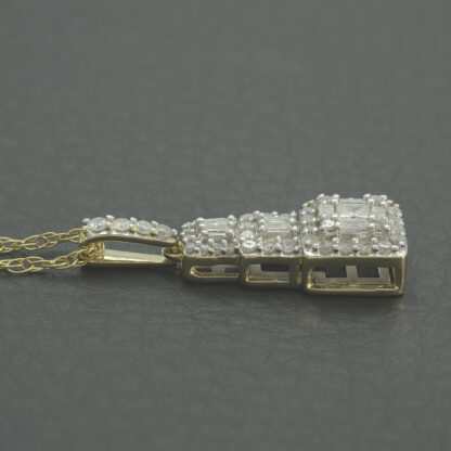 9ct Yellow Gold 0.50ct Diamond Necklace 18" - Image 3
