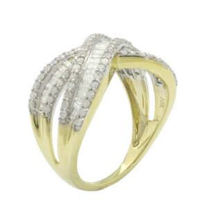 9ct Yellow Gold 1.00ct Diamond Dress Ring