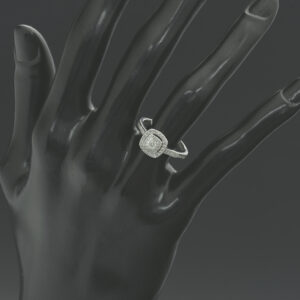 9ct White Gold 0.50ct Diamond Halo Ring