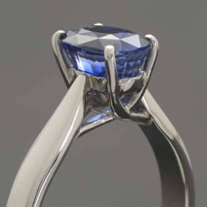 Platinum 1.50ct Sapphire Solitaire Ring - Image 3