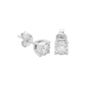 9ct White Gold 0.30ct Diamond Stud Earrings