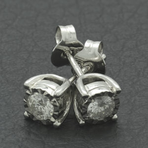 9ct White Gold 0.30ct Diamond Stud Earrings