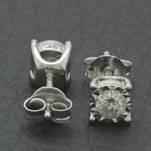 9ct White Gold 0.30ct Diamond Stud Earrings