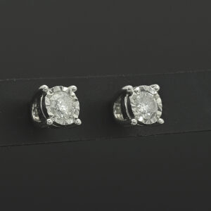 9ct White Gold 0.30ct Diamond Stud Earrings