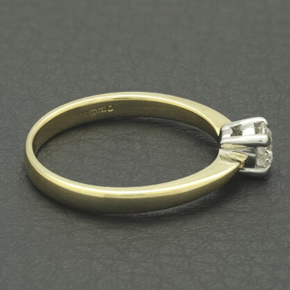 18ct Yellow Gold 0.33ct Diamond Solitaire Ring - Image 3