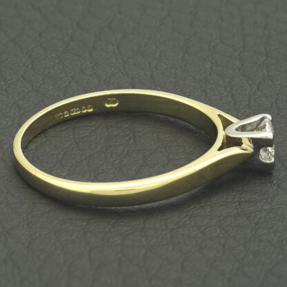 18ct Yellow Gold 0.40ct Diamond Solitaire ring - Image 2