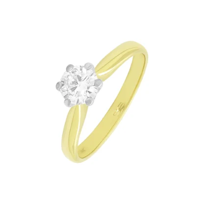 18ct Yellow Gold 0.53ct Diamond Solitaire Ring