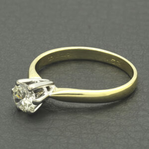18ct Yellow Gold 0.53ct Diamond Solitaire Ring