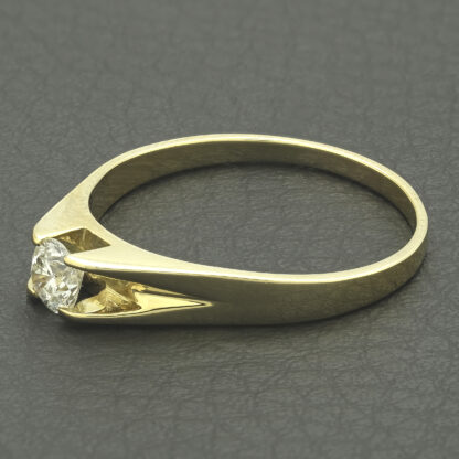 18ct Yellow Gold 0.42ct Diamond Solitaire Ring - Image 2