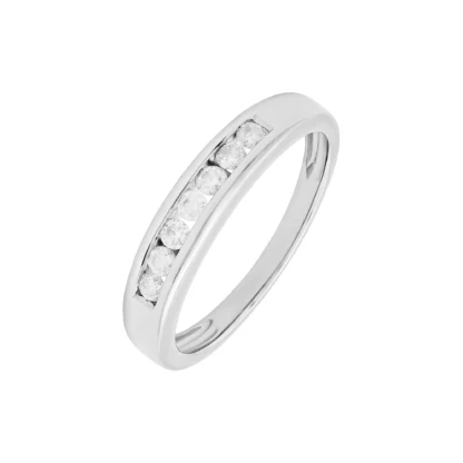9ct White Gold 0.25ct Diamond Channel Eternity Ring