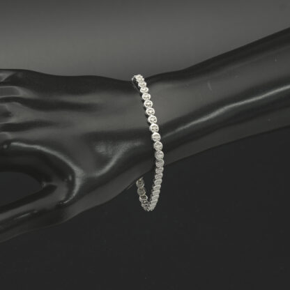 9ct White Gold 0.50ct Diamond Tennis Bracelet 7" 4.5mm - Image 3