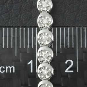 9ct White Gold 0.50ct Diamond Tennis Bracelet 7″ 4.5mm