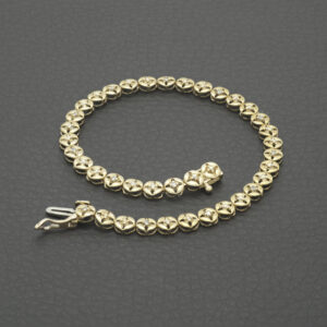 9ct Yellow Gold 0.15ct Diamond Tennis Bracelet 7&#8243; 4.5mm
