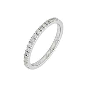Platinum 0.12ct Diamond Half Eternity Ring