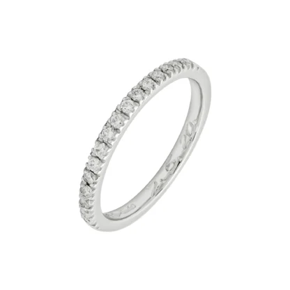 Platinum 0.12ct Diamond Half Eternity Ring