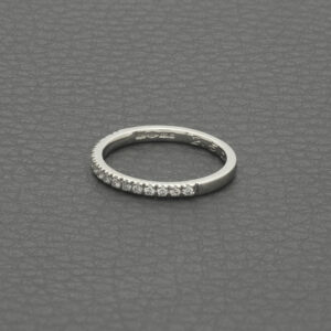 Platinum 0.12ct Diamond Half Eternity Ring