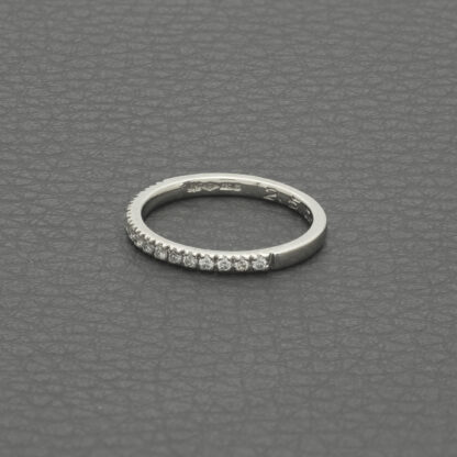 Platinum 0.12ct Diamond Half Eternity Ring - Image 3