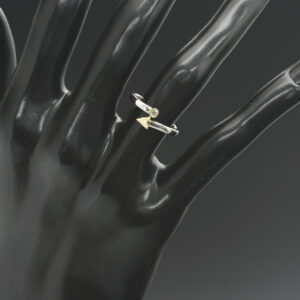 Platinum And 18ct Yellow Gold Arrow 0.02ct Diamond Ring