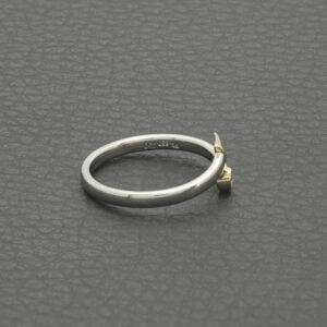 Platinum And 18ct Yellow Gold Arrow 0.02ct Diamond Ring