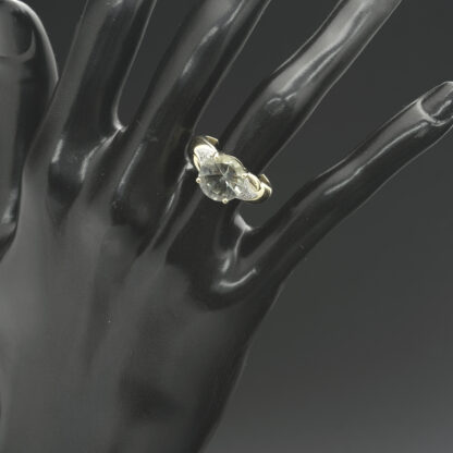 9ct Yellow Gold Diamond & Green Amethyst Ring - Image 2