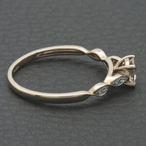 9ct Rose Gold 0.04ct Diamond And Morganite Ring