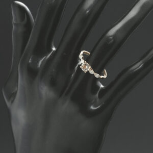 9ct Rose Gold 0.04ct Diamond And Morganite Ring