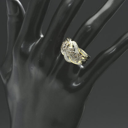 10ct Yellow Gold 0.85ct Chocolate Diamond Cluster Ring - Image 4