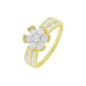 10ct Yellow Gold 0.58ct Diamond Daisy Cluster Ring