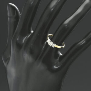 9ct Yellow Gold 0.33ct 3 Stone Diamond Ring