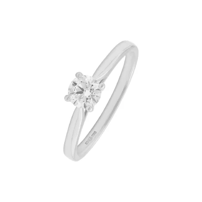 9ct White Gold 0.33ct Diamond Solitaire Ring