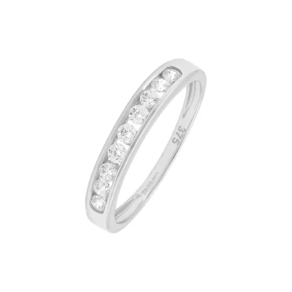 9ct White Gold 0.27ct Diamond Channel Eternity Ring