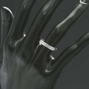 9ct White Gold 0.27ct Diamond Channel Eternity Ring
