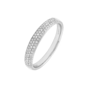 9ct White Gold 0.20ct Diamond Band