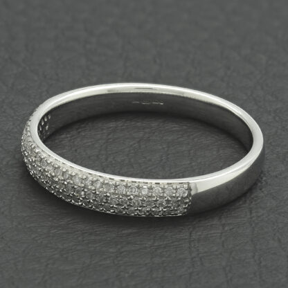 9ct White Gold 0.20ct Diamond Band - Image 2